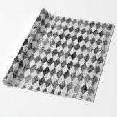 Harlequin Black en White Diamond Med Cadeaupapier (Uitgerold)