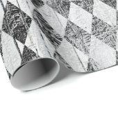 Harlequin Black en White Diamond Med Cadeaupapier (Rol Hoek)