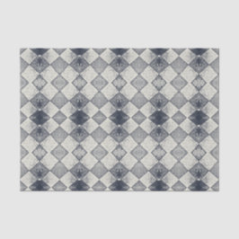  Harlequin Black en White Diamond Pattern Tissuepapier
