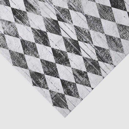 Harlequin Black en White Diamond Tissuepapier (Detail)