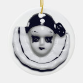 Harlequin Black en White Keramisch Ornament (Voorkant)