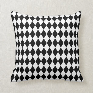 Harlequin Black en White Kussen
