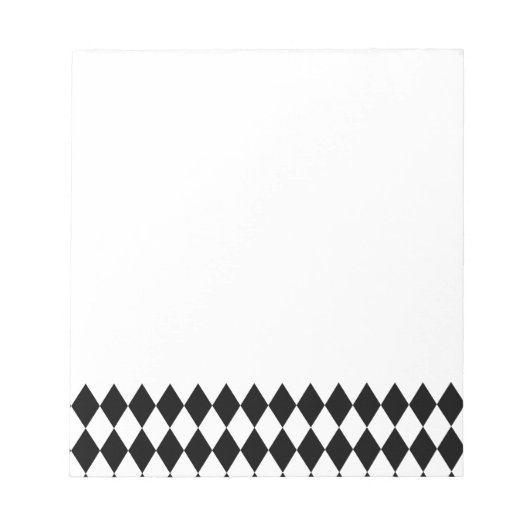 Harlequin Black en White Notitieblok (Voorkant)