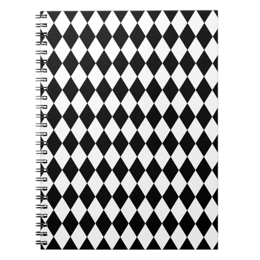 Harlequin Black en White Notitieboek (Voorkant)