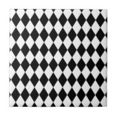 Harlequin Black en White Tegeltje (Voorkant)