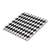 Harlequin Black en White Tegeltje (Zijkant)