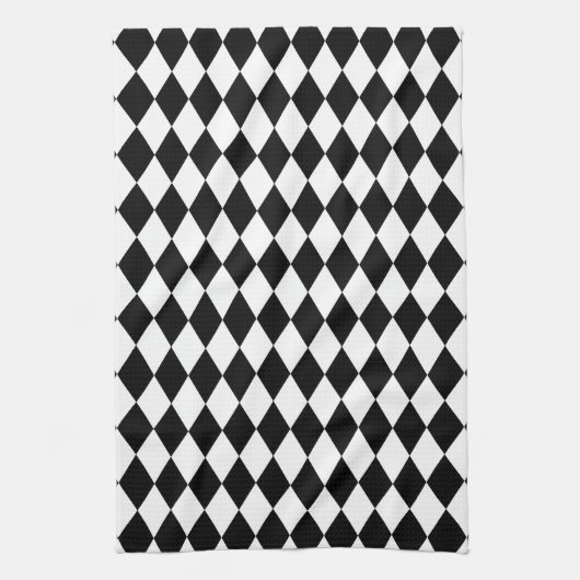 Harlequin Black en White Theedoek (Verticaal)