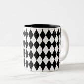 Harlequin Black en White Tweekleurige Koffiemok (Voorkant rechts)