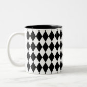 Harlequin Black en White Tweekleurige Koffiemok (Links)