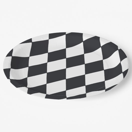 Harlequin Black Papieren Bordje (Gekanteld)