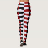 Harlequin Black White en Red Halloween Leggings (Achterkant)