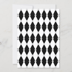 Harlequin Black White Rhombus Diamond Shape Kaart