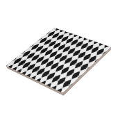 Harlequin Black White Rhombus Diamond Shape Tegeltje (Zijkant)