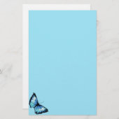 "Harlequin" (blauwe vlinder) Briefpapier (Voorkant / Achterkant)