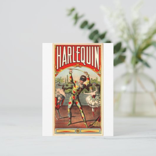 Harlequin Briefkaart (Staand voorkant)