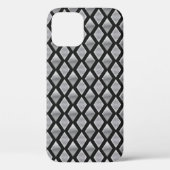 Harlequin Brushed Steel Glitter Combo Print Case-Mate iPhone Case (Achterkant)