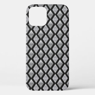 Harlequin Brushed Steel Glitter Combo Print Case-Mate iPhone Case