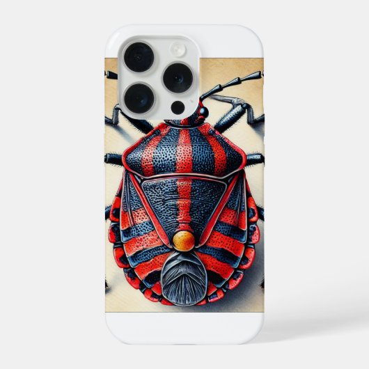 Harlequin Cabbage Bug 051124IREF203 - Watercolor iPhone Hoesje (Achterkant)