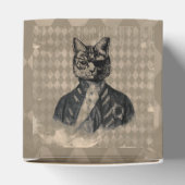 Harlequin Cat Grunge Bedankdoosjes (Bovenkant)