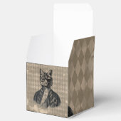 Harlequin Cat Grunge Bedankdoosjes (Geopend)