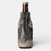 Harlequin Cat Grunge Flesjeskoeler (Fles Achterkant)