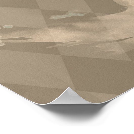 Harlequin Cat Grunge Poster (Hoek)