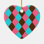 Harlequin, chocolade pasta-Ornament Keramisch Ornament (Achterkant)