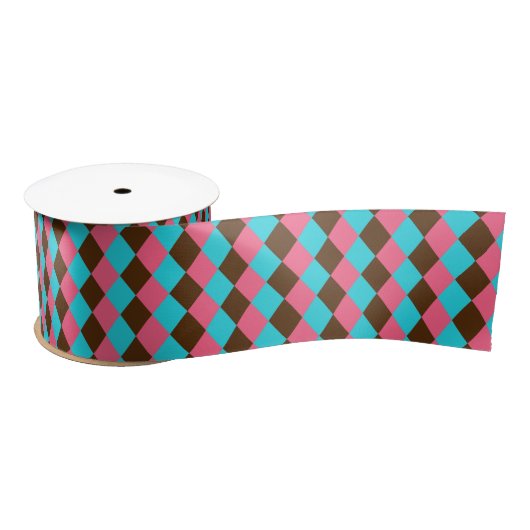 Harlequin Chocolate Pastels-SATIN RIBBON SPOOL Satijnen Lint (Spoel)