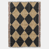 Harlequin-Classic Black & Gold Deken (Voorkant Verticaal)