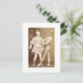  Harlequin & Clown Briefkaart (Staand voorkant)