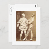  Harlequin & Clown Briefkaart (Voorkant / Achterkant)