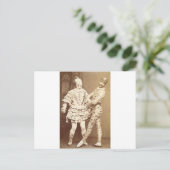  Harlequin & Clown Briefkaart (Staand voorkant)