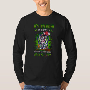 Harlequin Costume Freaky Clown Girl Graphic It's H T-shirt