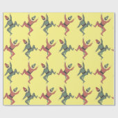 Harlequin Court Jesters Tumbling Party Cadeaupapier (Vlak)