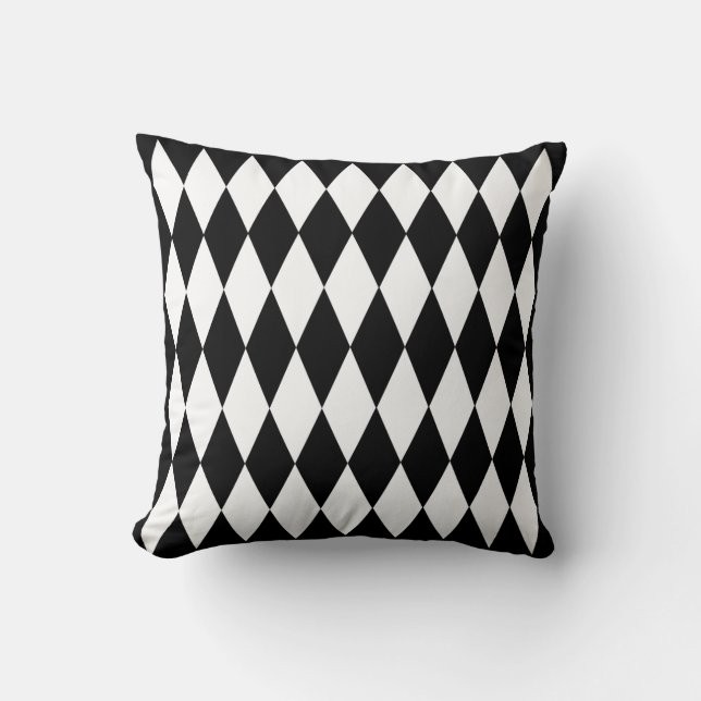 Harlequin Design Black en White Collectie Kussen (Voorkant)