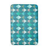Harlequin / diamantpatroon - Blauwgroen en Aqua Badmat (Voorkant Verticaal)