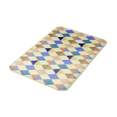 Harlequin / diamantpatroon - Cream en Blue Badmat (Gekanteld)