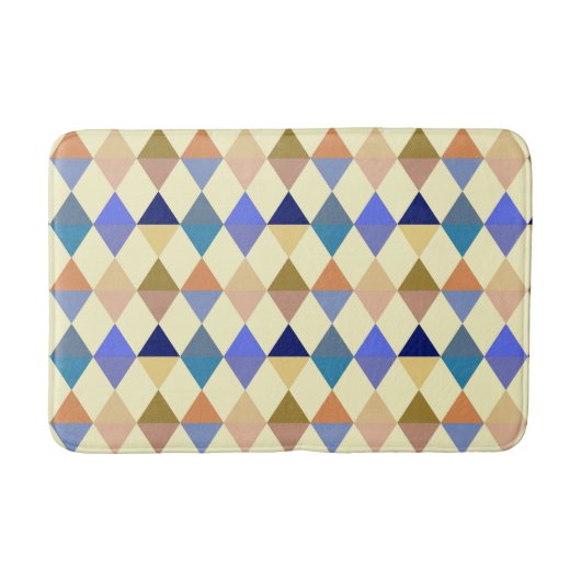 Harlequin / diamantpatroon - Cream en Blue Badmat (Voorkant)