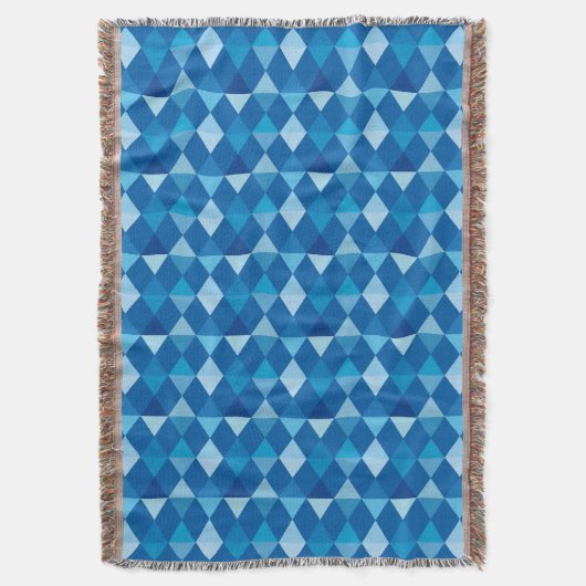 Harlequin / diamantpatroon - Denim Blues Deken (Voorkant Verticaal)