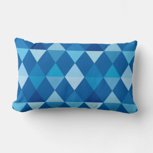 Harlequin / diamantpatroon - Denim Blues Kussen