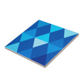 Harlequin / diamantpatroon - Denim Blues Tegeltje (Zijkant)