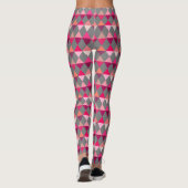 Harlequin / diamantpatroon - Grijs en wijn Leggings (Achterkant)