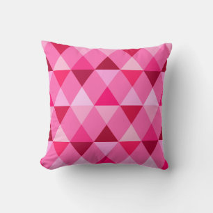 Harlequin / diamantpatroon - Roos Roze en wijn Kussen