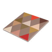 Harlequin / diamantpatroon - Taupe en Red Tegeltje (Zijkant)