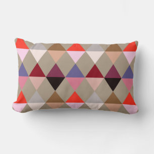 Harlequin / diamantpatroon - Taupe multi Kussen