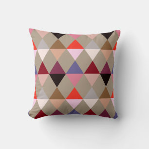 Harlequin / diamantpatroon - Taupe multi Kussen