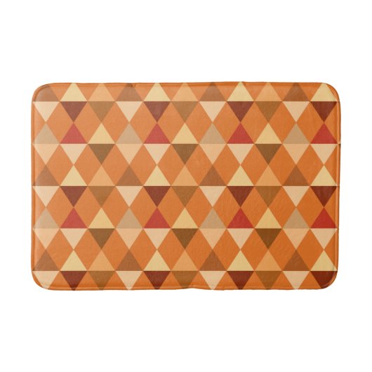 Harlequin / diamantpatroon - Terracotta & brown Badmat (Voorkant)