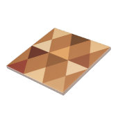 Harlequin / diamantpatroon - Terracotta & brown Tegeltje (Zijkant)