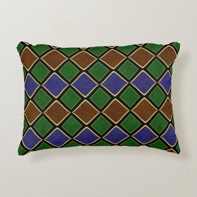 Harlequin diamantrooster: gestructureerde harmonie accent kussen (Voorkant)