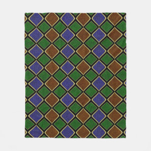 Harlequin diamantrooster: gestructureerde harmonie fleece deken